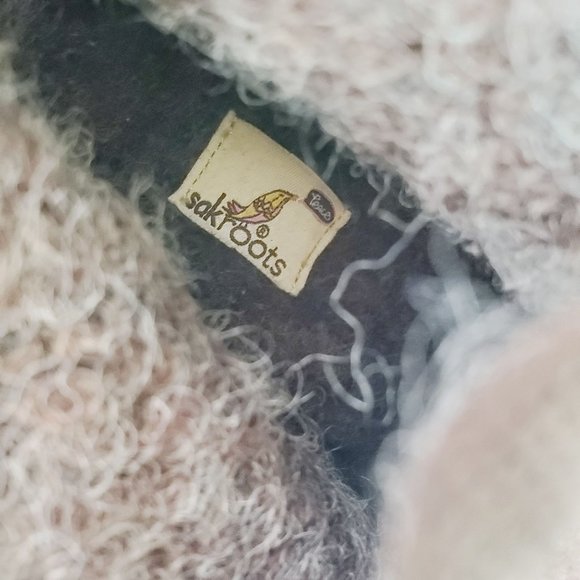 Sakroots Tango Brown Felt Wedge Butterfly Wedged Booties, Sz 8 - Picture 8 of 8